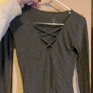 Crossed Ribbed tee from pacsun